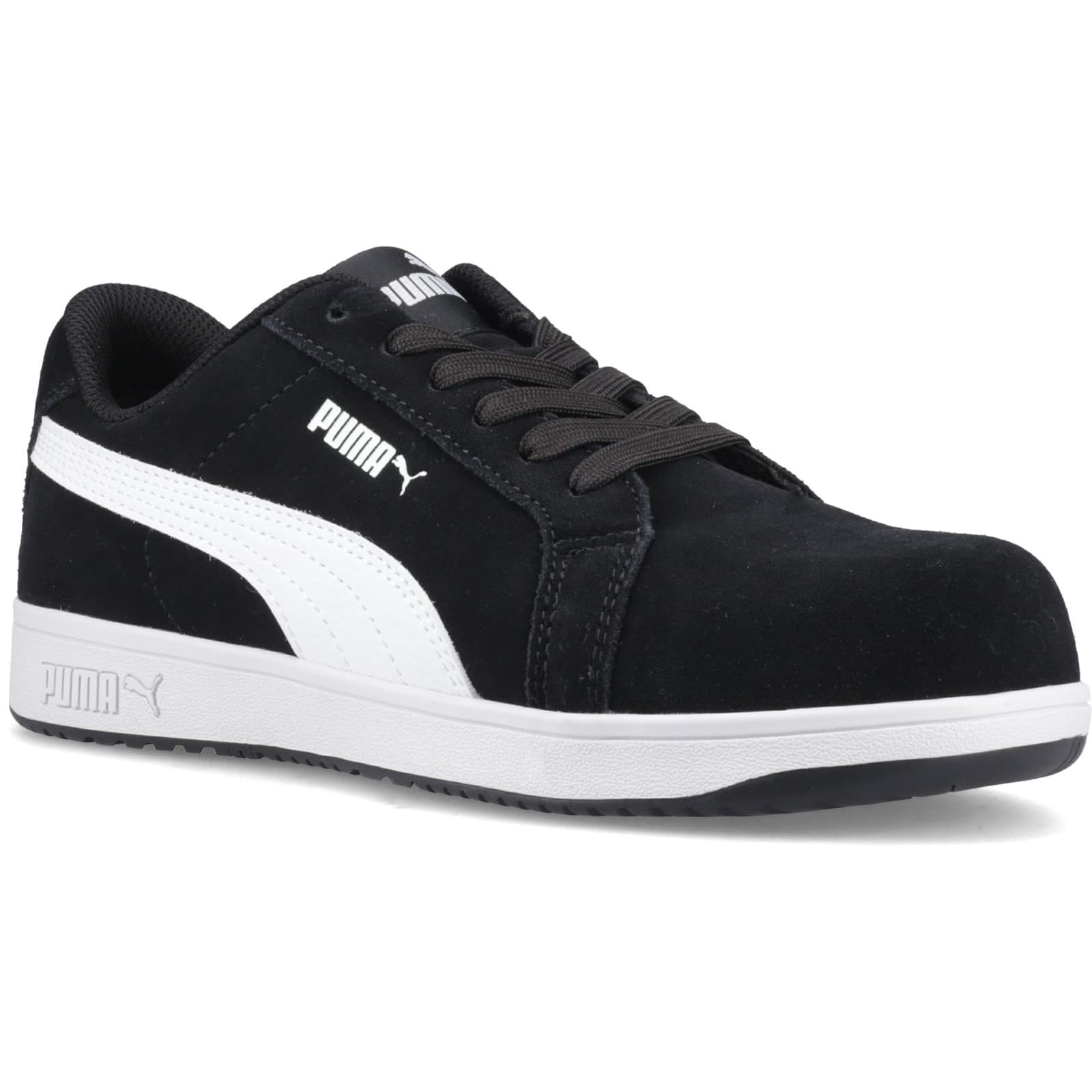 Iconic Low Suede, Black/White